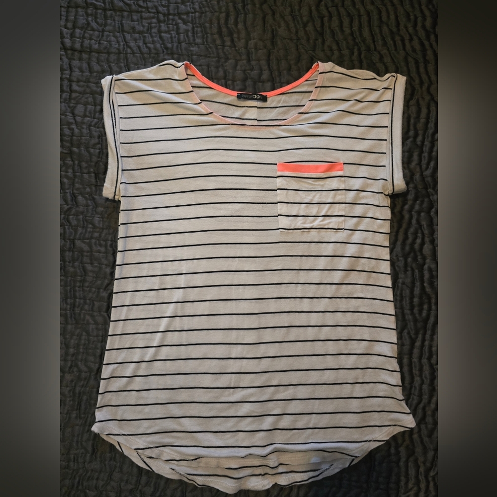 Papermoon Pink and White Short Sleeve Tee